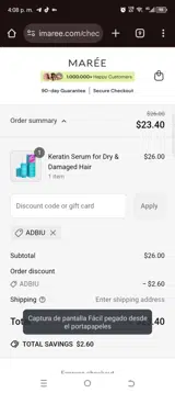 ADBIU coupon verification screenshot