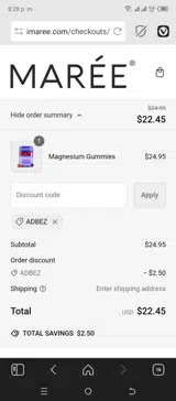 ADBEZ coupon verification screenshot