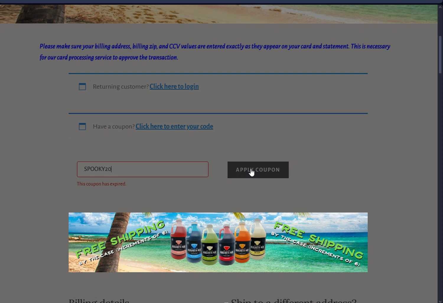 Margarita Man coupon code screenshot showing code SPOOKY20 applied at Margarita Man checkout page. Uploaded by SimplyCodes community member BeastMode on Nov 14, 2025