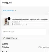 BREEZE18 coupon verification screenshot