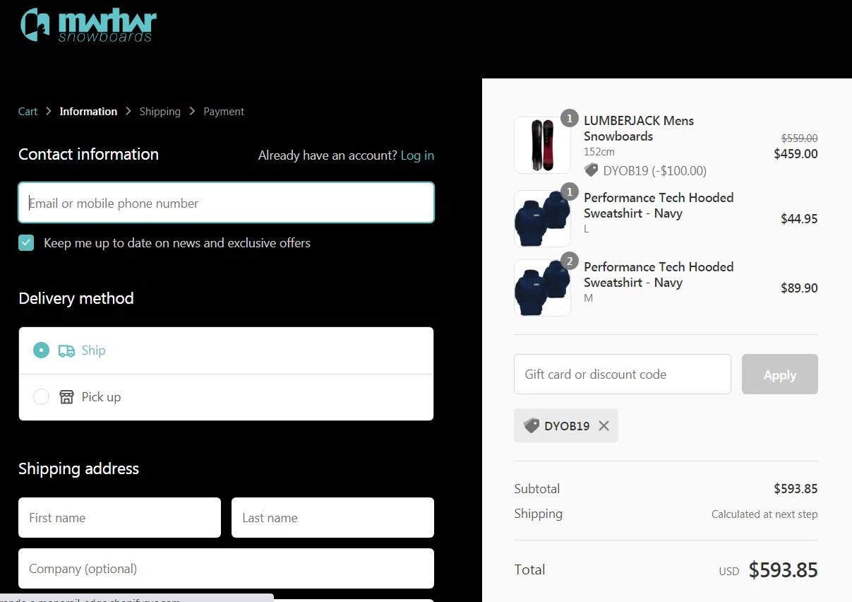 how to use Marhar Snowboards coupons