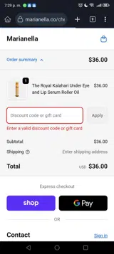 BIRTHDAY40 coupon verification screenshot
