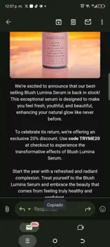 TRYME20 coupon verification screenshot