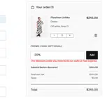 -20% coupon verification screenshot