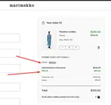WELCOME10 coupon verification screenshot