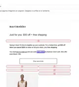 SPRING50 coupon verification screenshot