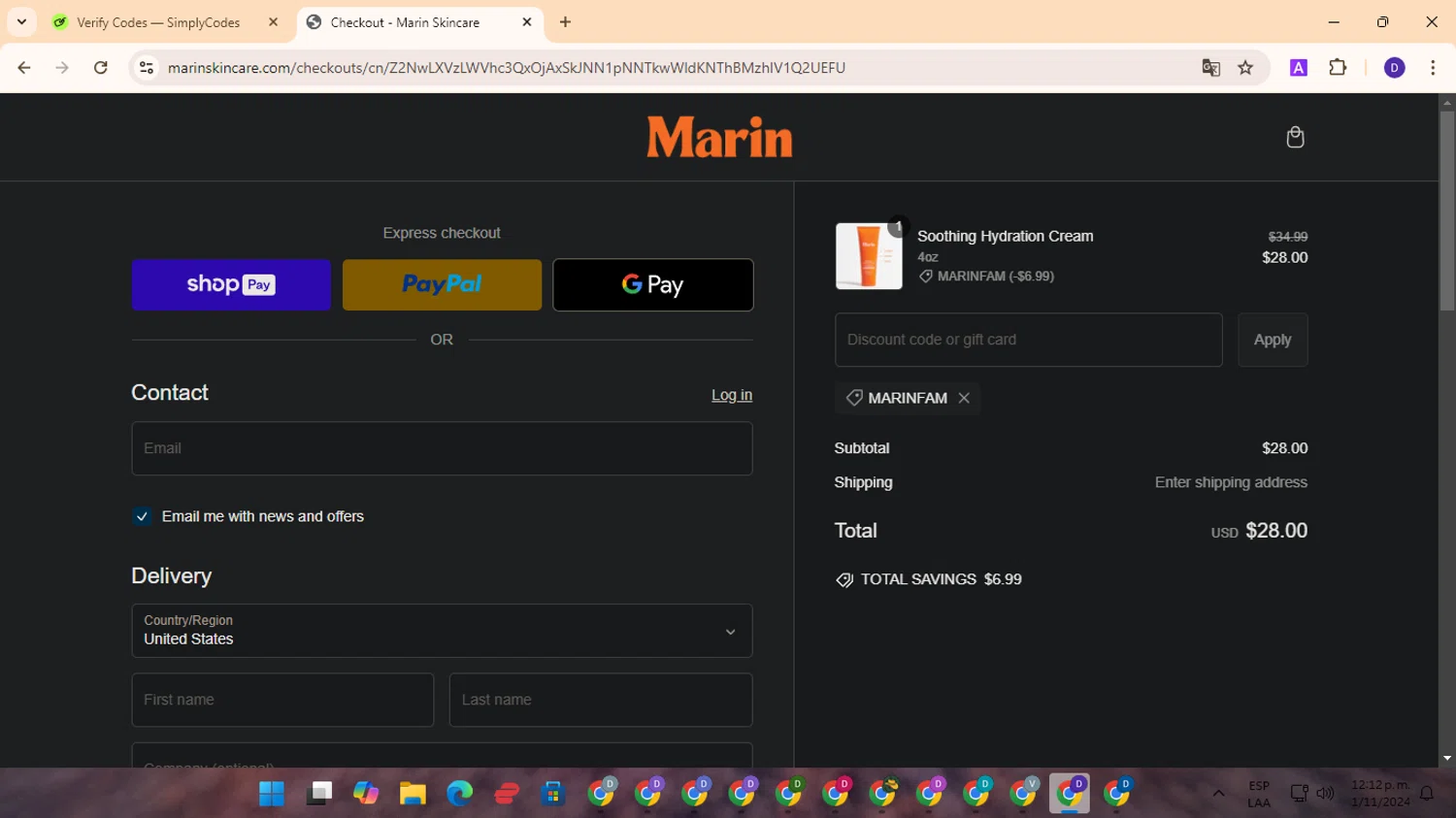 how to use Marin coupons