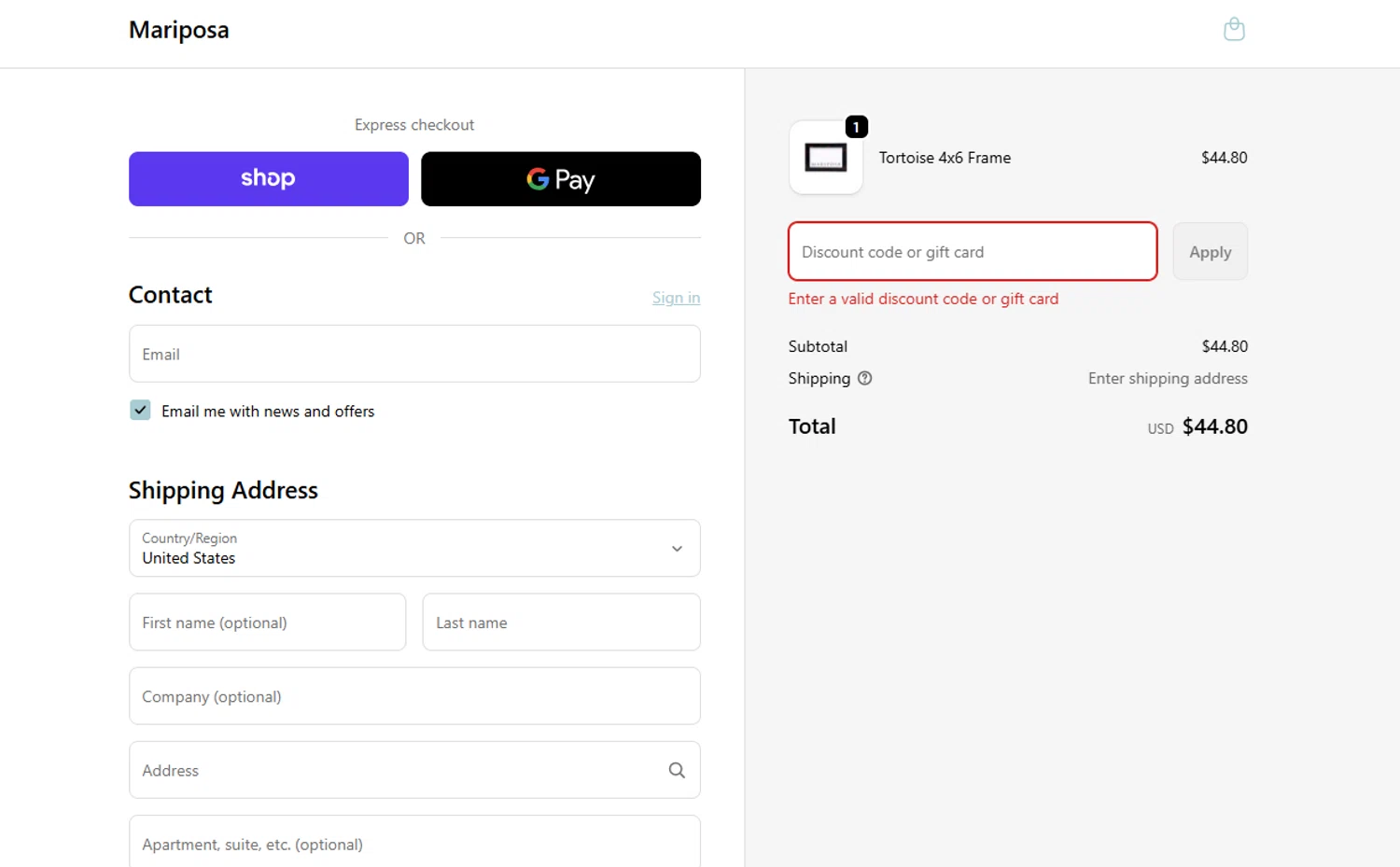 Mariposa promo code screenshot showing code SAVE25 applied at Mariposa checkout page. Uploaded by SimplyCodes community member WonderSaver8569 on Nov 14, 2025