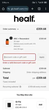 MARISAPEER20 coupon verification screenshot