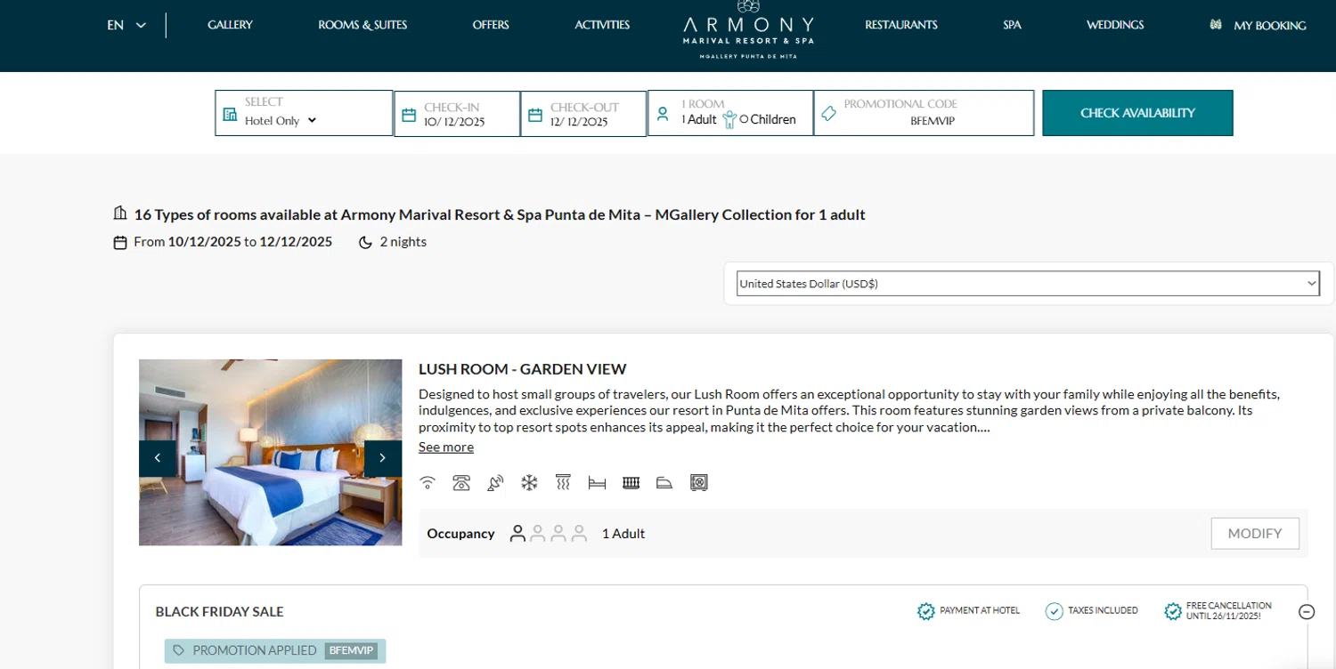 Marival promo code screenshot showing code BFEMVIP applied at Marival checkout page. Uploaded by SimplyCodes community member jesspea on Nov 22, 2025