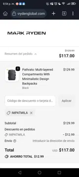 IMPATMILA coupon verification screenshot