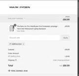 SIMPLELUXJA coupon verification screenshot
