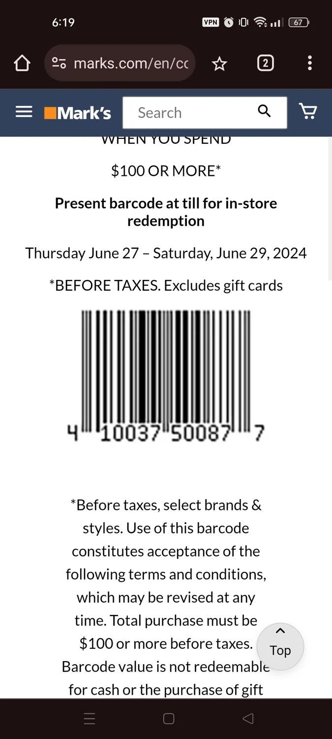 Mark's Coupons 15 Off October 2024