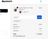 Marlene's Pet Shop coupon verification screenshot