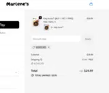 Marlene's Pet Shop coupon verification screenshot