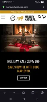 Marley Natural coupon verification screenshot