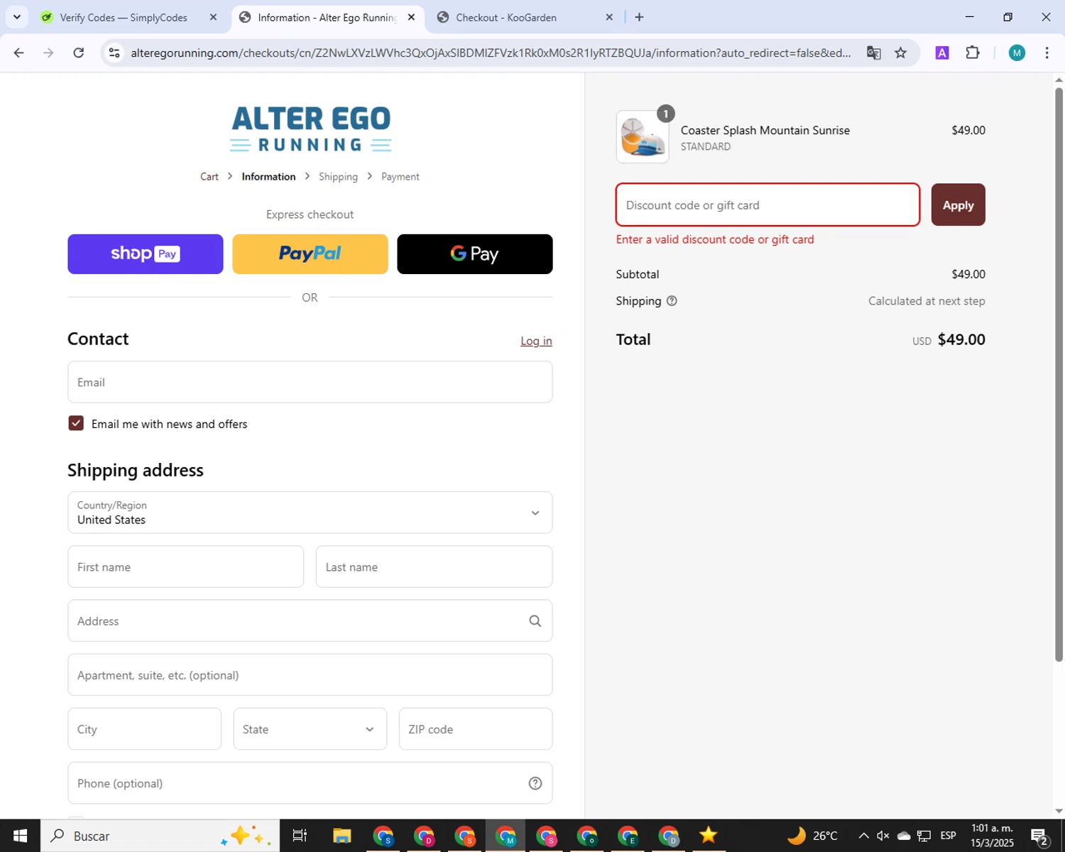 Marlo Beauty Supply promo code screenshot showing code LASHDAY applied at Marlo Beauty Supply checkout page. Uploaded by SimplyCodes community member 000005 on Mar 15, 2025