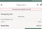 Theresa10 coupon verification screenshot