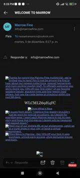 Marrow Fine coupon verification screenshot