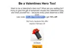 VALENTINESHERO coupon verification screenshot