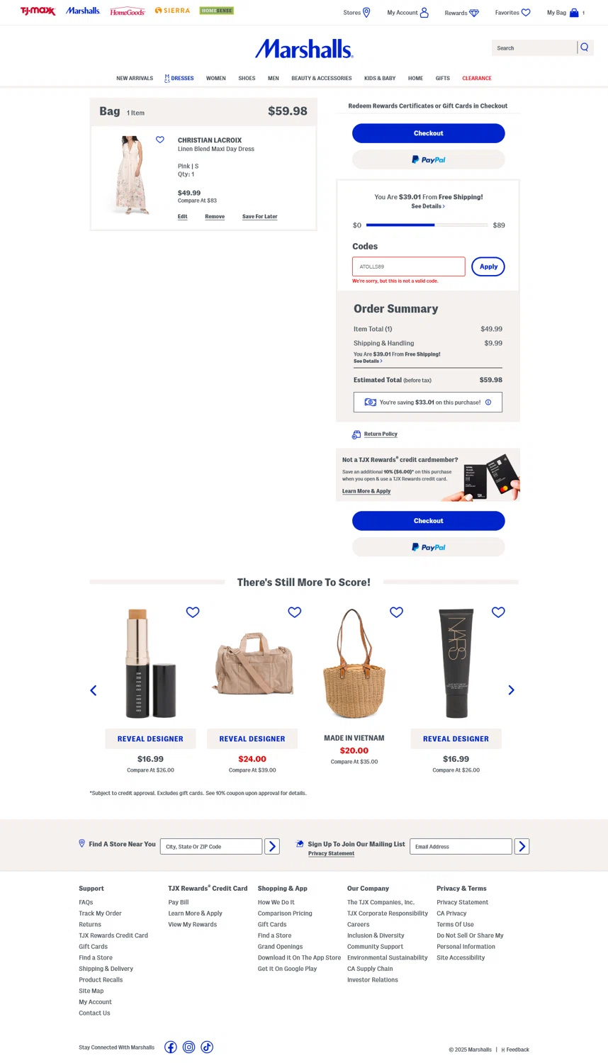 Marshalls Promo Codes (3 Verified) - 20% Off w/Code Jul 2025