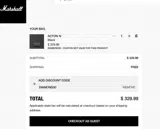Marshall coupon verification screenshot