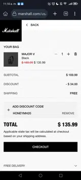 HONEYMH20 coupon verification screenshot