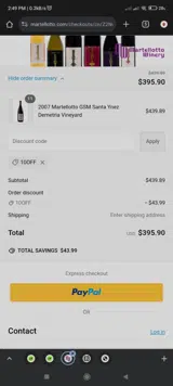 10OFF coupon verification screenshot