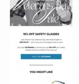 veterans coupon verification screenshot