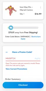MUGIFT24 coupon verification screenshot