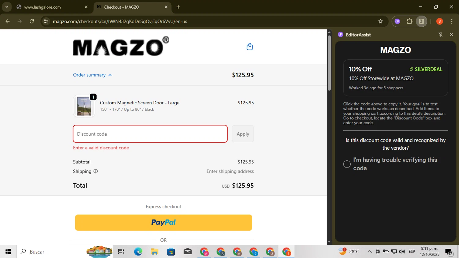 Maryland Square promo code screenshot showing code LACES25 applied at Maryland Square checkout page. Uploaded by SimplyCodes community member SaleScholar6713 on Oct 13, 2025