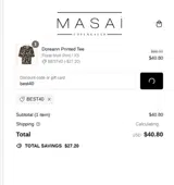 best40 coupon verification screenshot