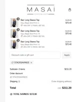 STACKSAVINGS coupon verification screenshot