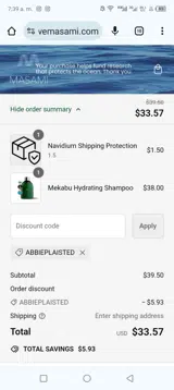 Abbieplaisted coupon verification screenshot