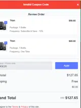 PAIGE20 coupon verification screenshot