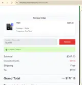 QUIZ20 coupon verification screenshot