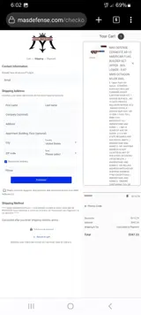 MAS Defense coupon verification screenshot
