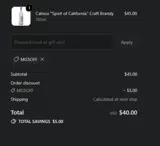 mg5off coupon verification screenshot