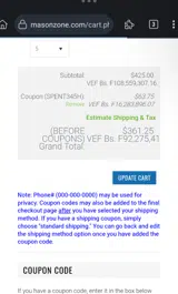 SPENT345H coupon verification screenshot