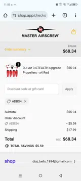 ADBS4 coupon verification screenshot