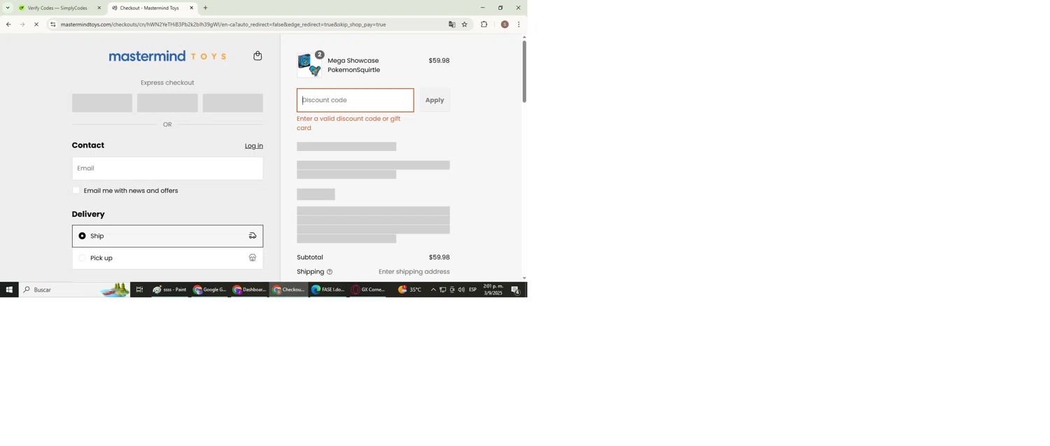 Mastermind Toys promo code screenshot showing code GRANDBTSLEGO applied at Mastermind Toys checkout page. Uploaded by SimplyCodes community member WiseExpert2972 on Sep 3, 2025