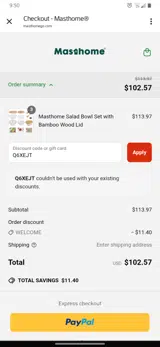 Q6XEJT coupon verification screenshot