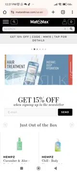 Mat&Max coupon verification screenshot