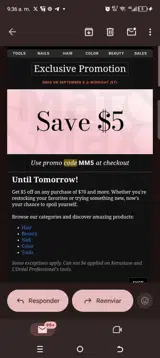 Mat&Max coupon verification screenshot