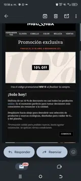 Mat&Max coupon verification screenshot