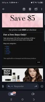 Mat&Max coupon verification screenshot