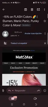 Mat&Max coupon verification screenshot