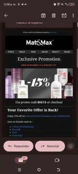 Mat&Max coupon verification screenshot