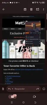Mat&Max coupon verification screenshot