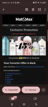 Mat&Max coupon verification screenshot